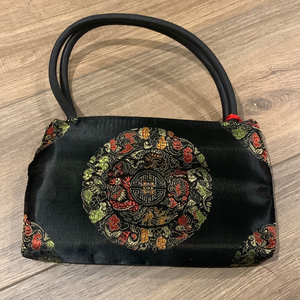 Mini black evening bag